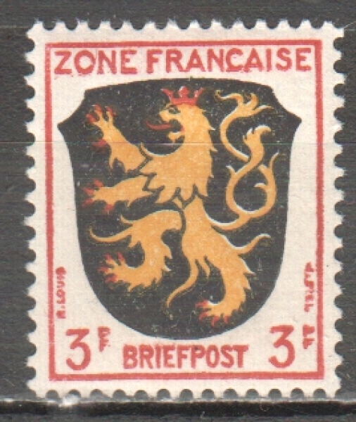 Alliierte Besetzung (Französische Zone) 0002 ** - 1945